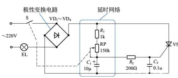 調光電路原理圖（可控硅調光電路/單向晶閘管調光電路/日光燈光敏自動調光電路）