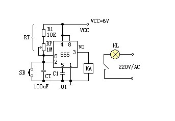 定時器電路圖工作原理（聲光提示定時器電路/555定時器電路/相片曝光定時器電路）