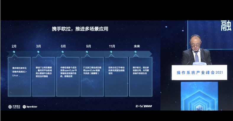歐拉（openEuler）開發(fā)者峰會：中國移動攜手歐拉，推進多場景應用