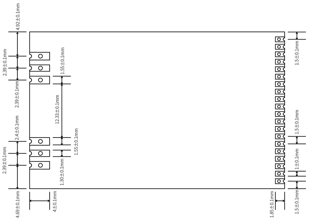 LoRaWAN网关LoRaWAN1302的机械尺寸