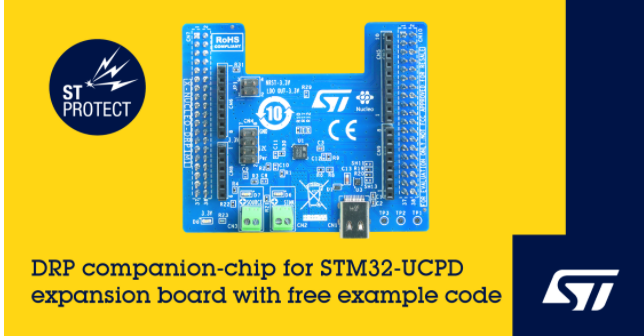 意法半导体<b>端口</b>保护 IC为STM32 <b>USB-C</b>双角色输电量身定制