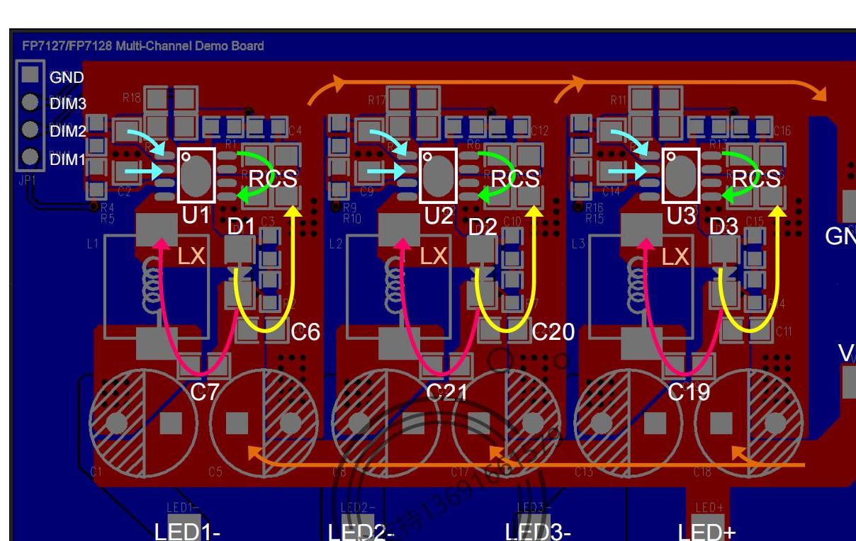 FP7127：RGB洗墙灯舞台灯三路共阳DMX512调光方案，支持1阶启动