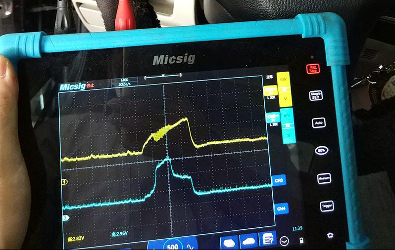 示波器测量汽车<b>空气流量计</b>传感器（模拟/数字/热线式）