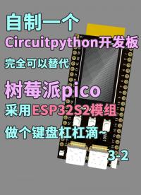 自制Circuitpython開發板，完全替代樹莓派pico，采用ESP32S2模組3-2#樹莓派 