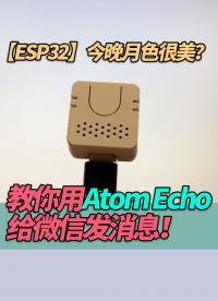【ESP32】教你用Atom Echo给微信发消息！今晚月色很美？#ESP32 