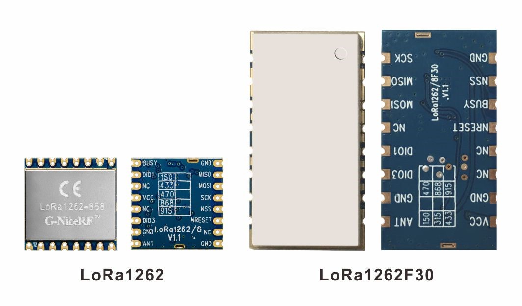 LoRa模块LoRa1262与LoRa1262F30的产品对比