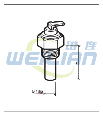 TC110水溫傳感器外形尺寸 維連溫度傳感器