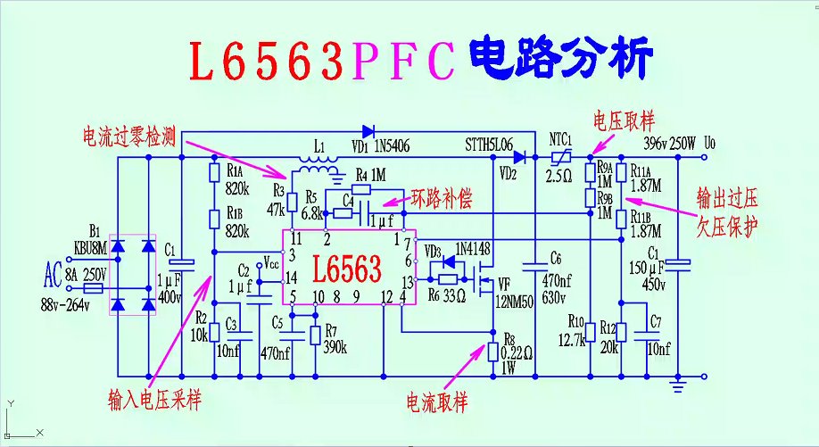 開關電源PFC電路5一L6563組成的 PFC電路分析