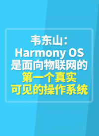 韦东山：HarmonyOS是面向物联网的第一个真实可见的操作系统#嵌入式开发 