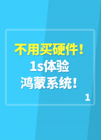 不用買硬件，1s體驗鴻蒙系統！(harmony系統)1#嵌入式開發 