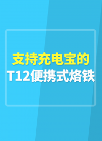 T12便携式烙铁，支持充电宝、手机pd、QC充电器，3D打印外壳#TS12便携式烙铁 