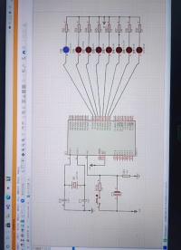 #电子制作 流水灯原理图，proteus仿真
