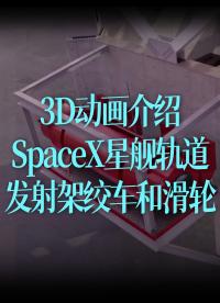 【特效中字】3D動畫，介紹SpaceX星艦軌道發射架絞車和滑輪