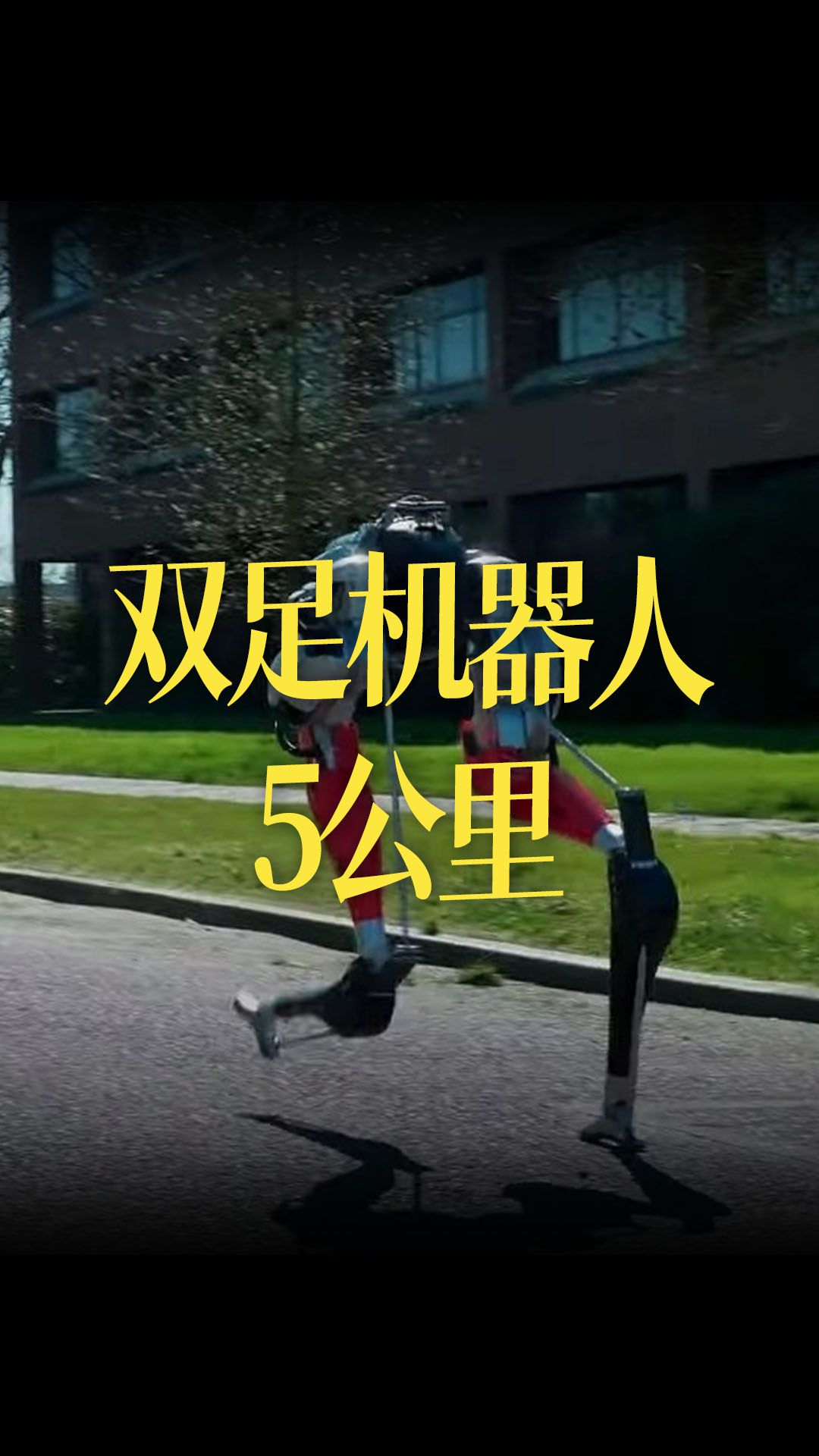 【中文】双足步行机器人，一次充电后走完5公里，用时53分钟