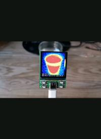 #熱像儀 一個用ESP32和海曼32x32熱電堆陣列制作的簡易熱像儀，可以用來測量物體發熱情況