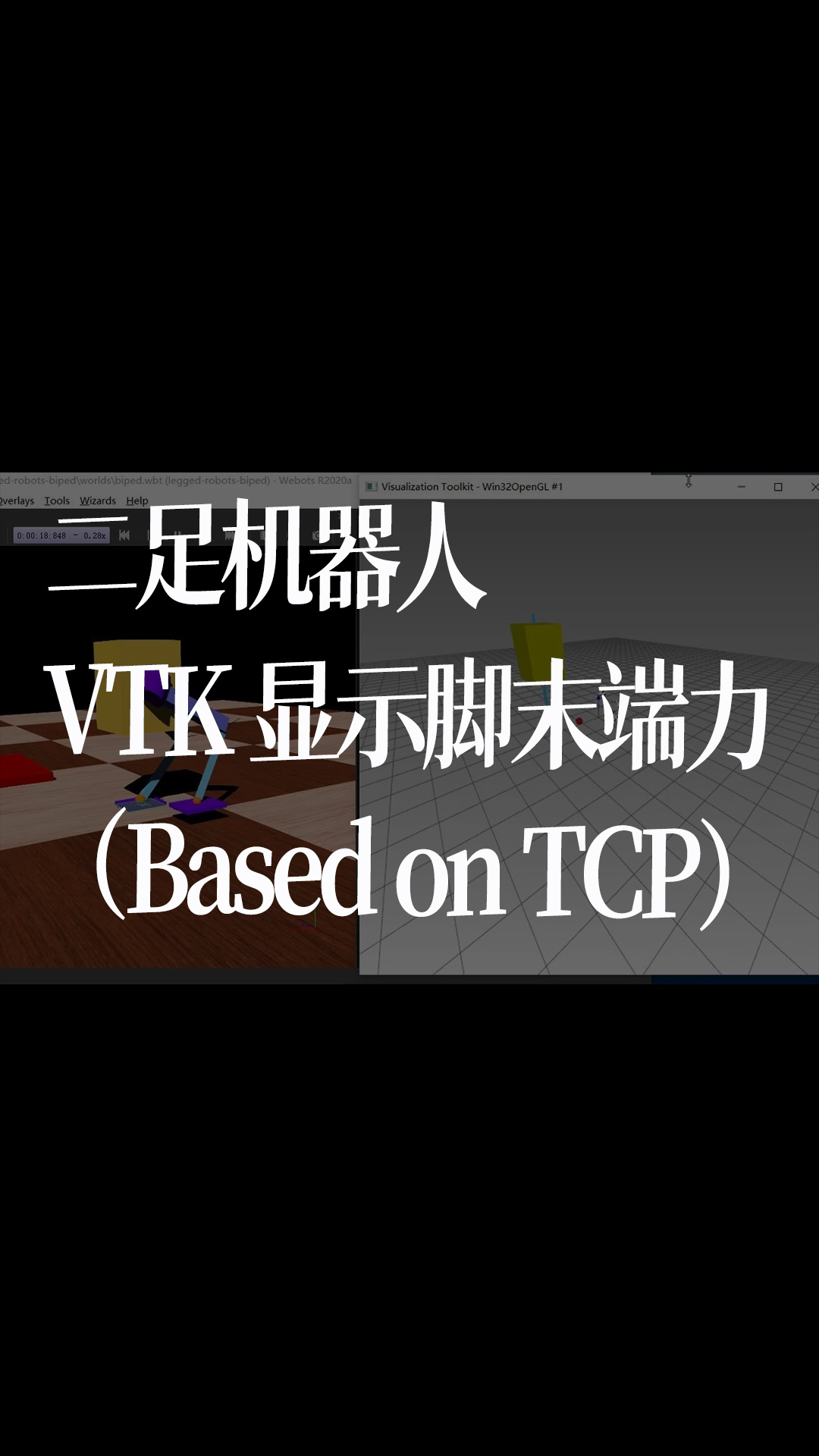 二足机器人 VTK 显示脚末端力（Based on TCP）