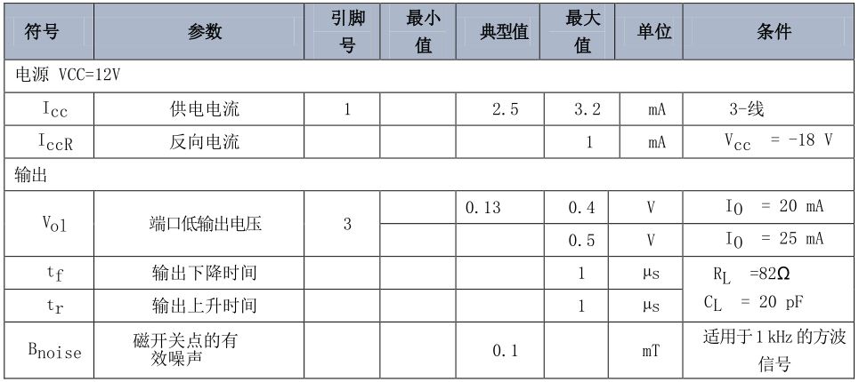 霍尔开关传感器