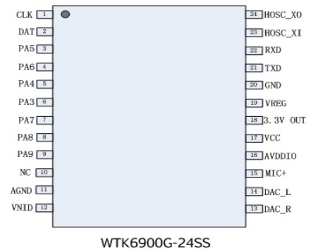 WTK6900G-24SS语音识别芯片概述及特征