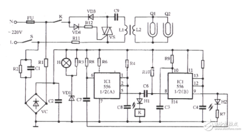 消毒柜電路工作原理圖