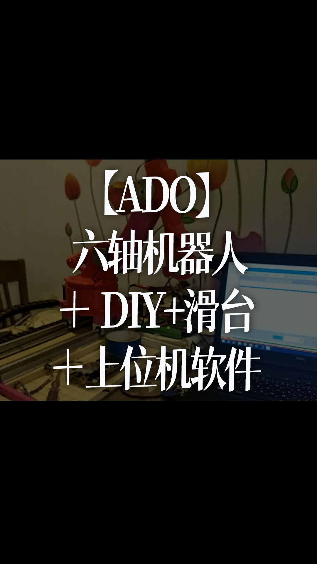 【ADO】 六轴机器人(6轴机械手臂) ＋ DIY+滑台＋上位机软件