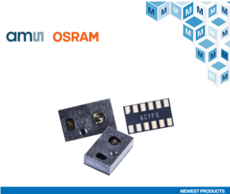 貿澤開售ams OSRAM TMF8820、TMF8821 和TMF8828多區飛行時間傳感器