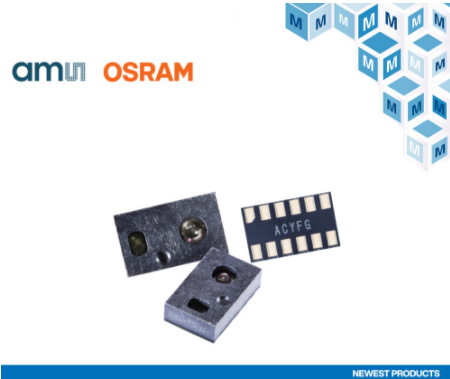 贸泽开售ams OSRAM TMF8820、TMF8821 和TMF8828多区飞行时间传感器