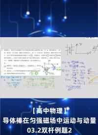 【高中物理】導體棒在勻強磁場中運動與動量 03.2雙桿例題2.