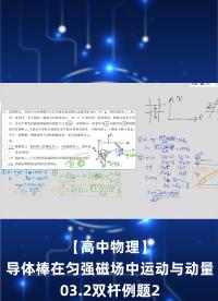 【高中物理】导体棒在匀强磁场中运动与动量 03.2双杆例题2.