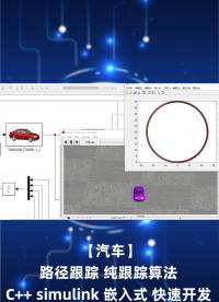 【汽车】路径跟踪 纯跟踪算法 C++ simulink 嵌入式 快速开发 代码自动生成 carsim