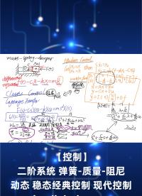 【控制】二阶系统 弹簧-质量-阻尼 动态 稳态 经典控制 现代控制 simulink simscap.