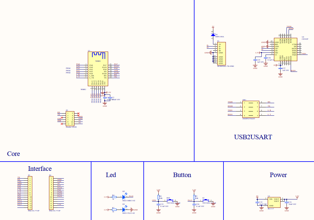 Wi-Fi&BLE SoC NANO主控板（WBRU）