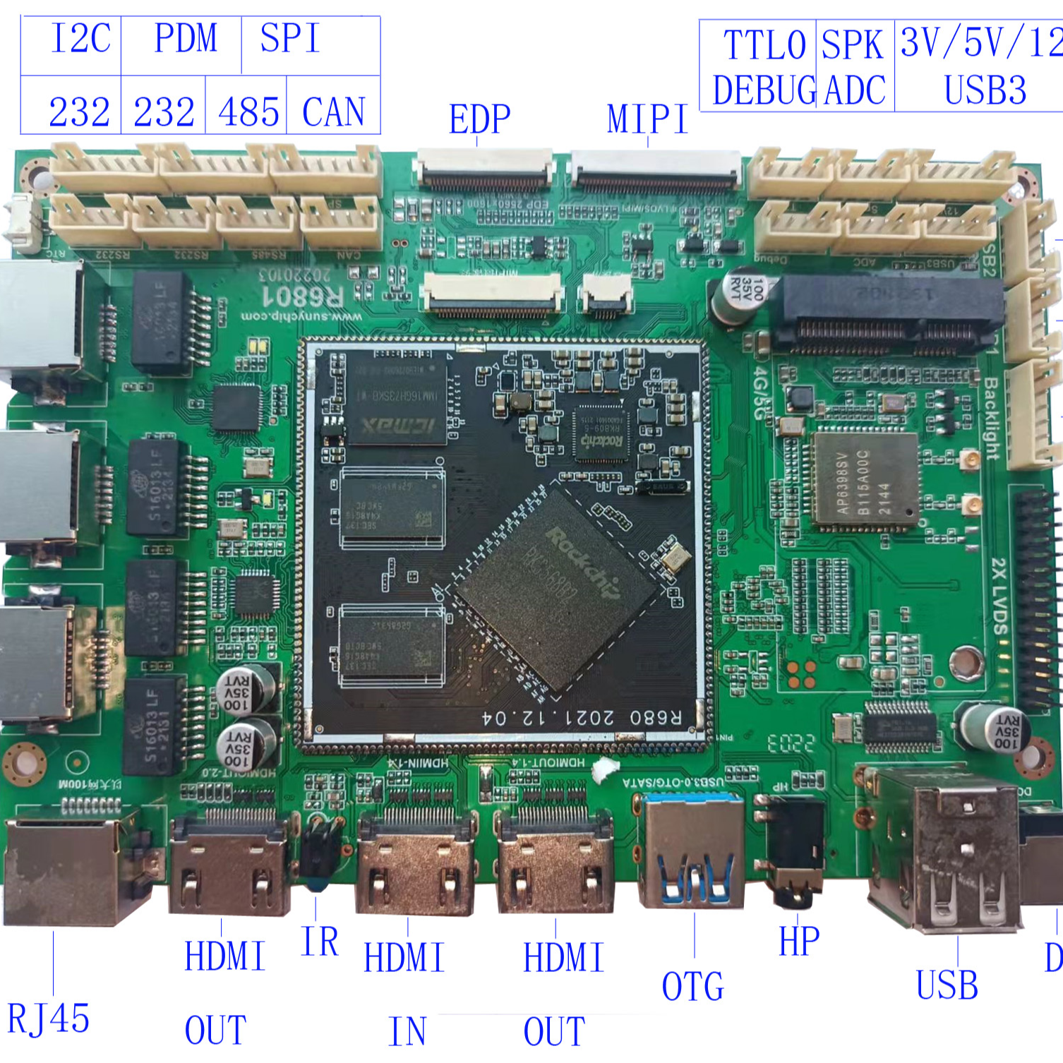 rk3568核心板+基板-新创云智能科技-电子发烧友网