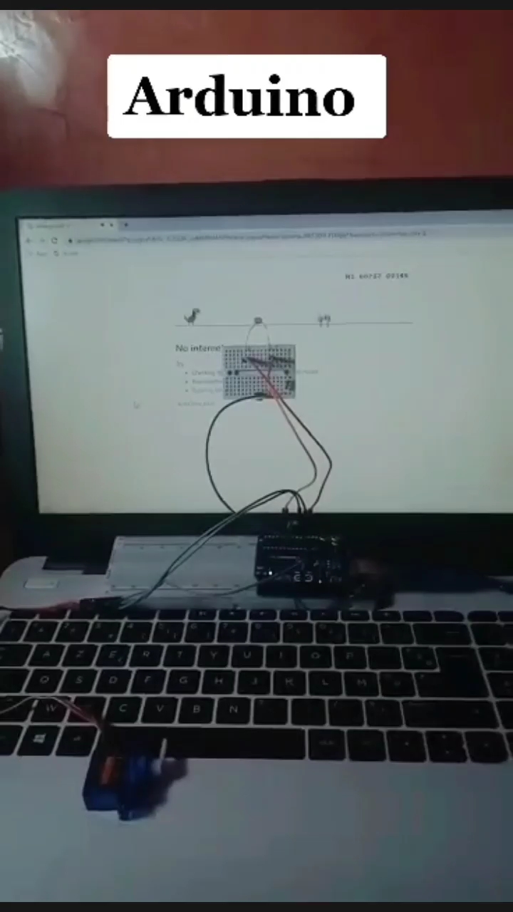 #Arduino arduino配合光敏电阻自动玩谷歌浏览器小游戏#光敏电阻 