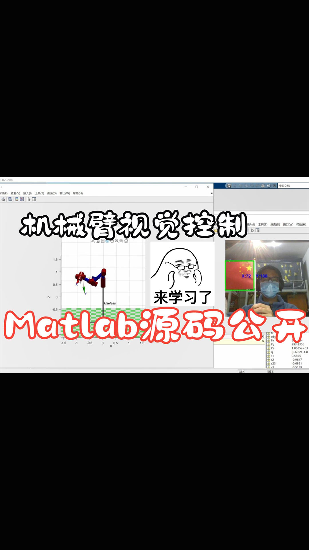 matlab机械臂视觉控制教程源码公开