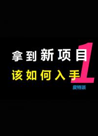 拿到新項(xiàng)目該如何入手1