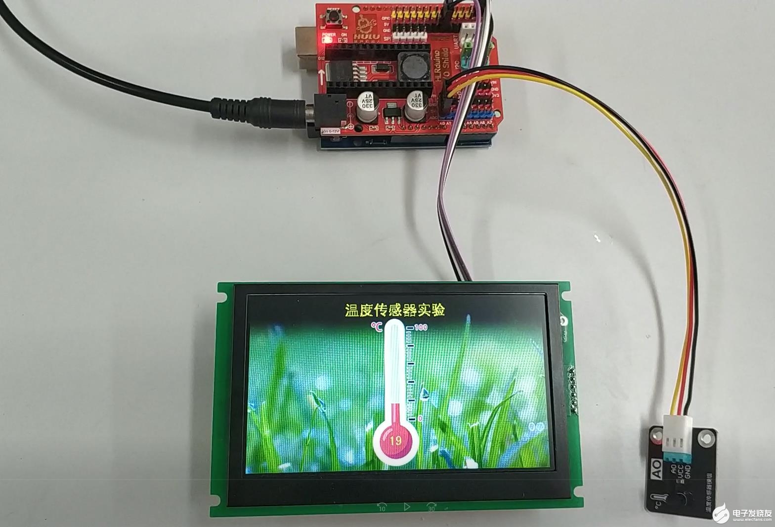 【教程】使用Arduino和ATFC043彩屏将LM35温度数值图形化显示