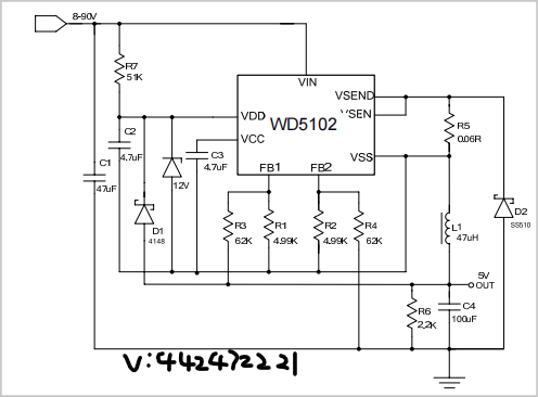 WD5102开关降压型DC-DC概述、特点及应用