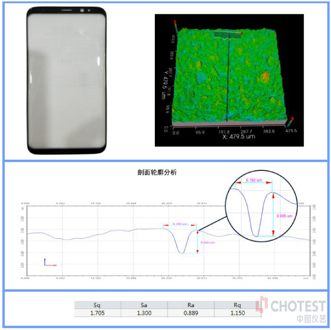 650玻璃屏表面粗糙度检测.jpg