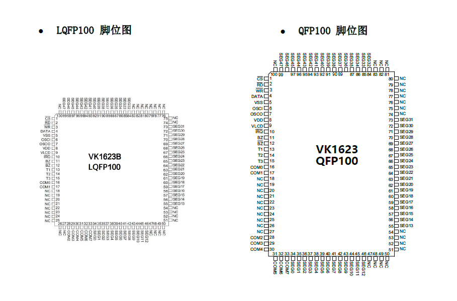 儀表/電車屏段碼LCD液晶驅(qū)動IC-VK1623的特點(diǎn)