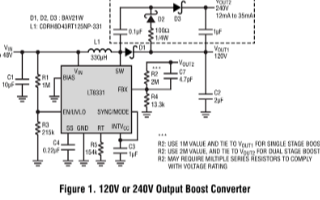 关于LT8331高输出电压和宽输入电压应用设计