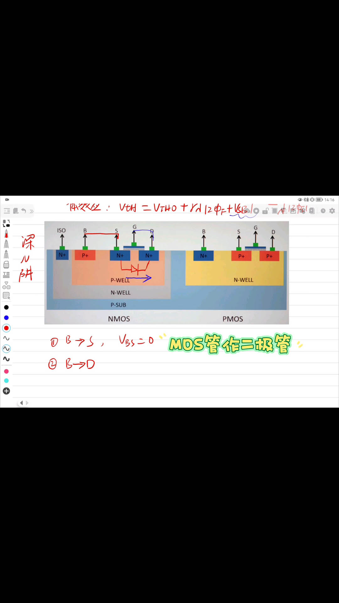 MOS管Diode结构作开关使用，深N阱工艺下寄生二极管作开关使用 