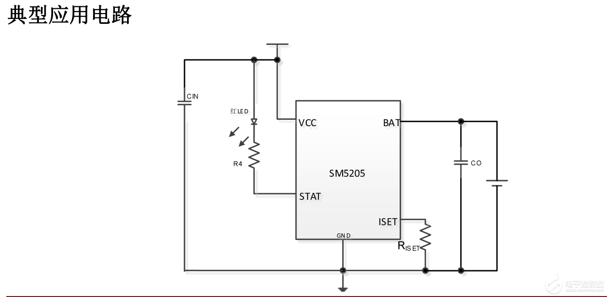 SM5205 是一款完整的采用恒定电流/恒定电 压的单节锂电池线性充电器