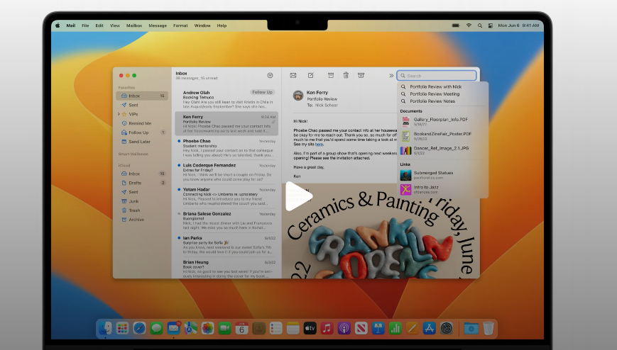 蘋果WWDC22：郵件APP更新，新增功能，更加智能化