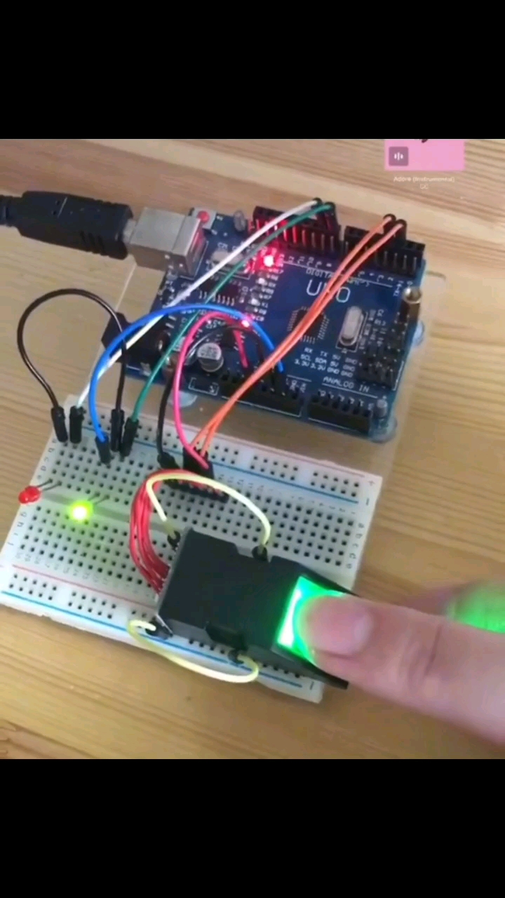 arduino连接指纹识别模块演示