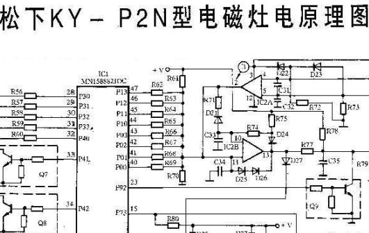 <b class='flag-5'>松下</b><b class='flag-5'>KY-P2N</b>型<b class='flag-5'>电磁</b>灶<b class='flag-5'>电路</b>原理图