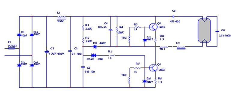 <b class='flag-5'>110V</b><b class='flag-5'>節(jié)能燈</b>電子鎮(zhèn)流器的設(shè)計