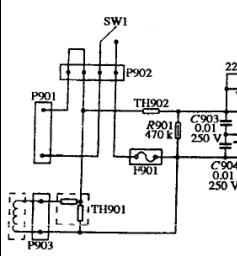CASPER TM-5159型<b class='flag-5'>VGA</b><b class='flag-5'>彩色显示器</b>的电源电路图