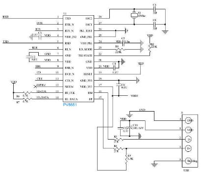 <b class='flag-5'>PL2303</b>或PV8651<b class='flag-5'>USB</b>转串口原理图