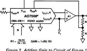 用AD7568设计<b class='flag-5'>单</b>电源12位<b class='flag-5'>D</b> <b class='flag-5'>A</b><b class='flag-5'>转换器</b>电路