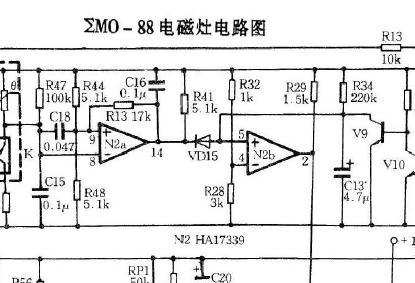 永华<b class='flag-5'>EMO</b>-88-2电磁炉电路图